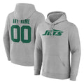 Davalo Custom NY.Jets Gray LOGO Pullover Hoodies Limited Game Any Name & Numbers Stitched Jerseys