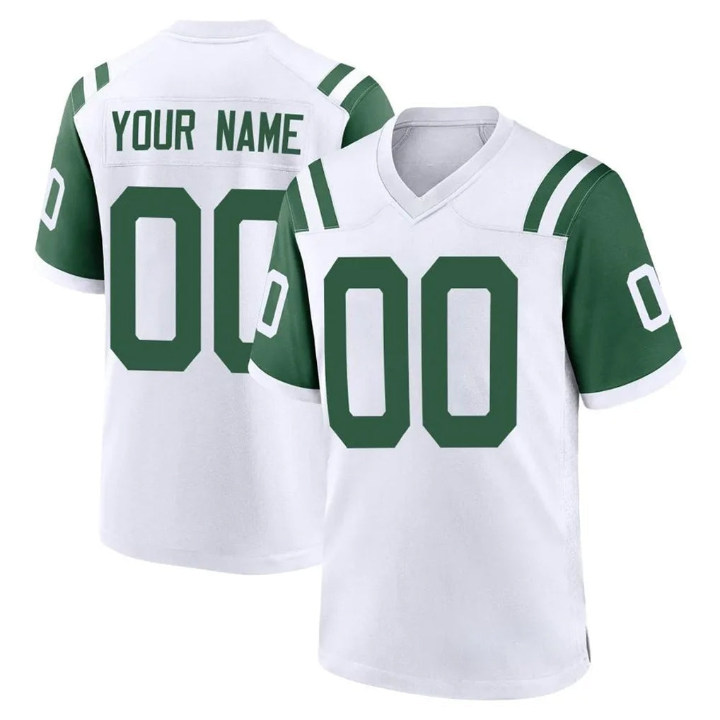 Davalo Custom NY.Jets White Classic Home Game Any Name & Numbers Stitched Jerseys