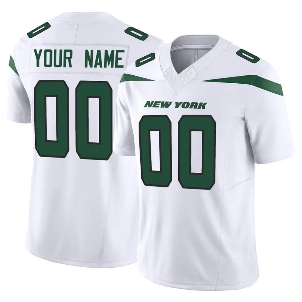 Davalo Custom NY.Jets White Limited Vapor F.U.S.E. Home Game Any Name & Numbers Stitched Jerseys