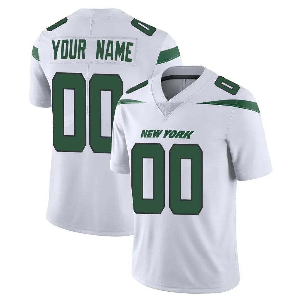 Davalo Custom NY.Jets White Spotlight Limited Vapor Home Game Any Name & Numbers Stitched Jerseys