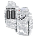 Davalo Custom P.Eagles Arctic Camo Salute to Service Pullover Hoodies Limited Game Any Name & Numbers Stitched Jerseys