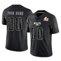 Davalo Custom P.Eagles Black Fashion Super Bowl LIX Home Game Any Name & Numbers Stitched Jerseys