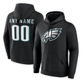 Davalo Custom P.Eagles Black LOGO Pullover Hoodies Home Game Any Name & Numbers Stitched Jerseys