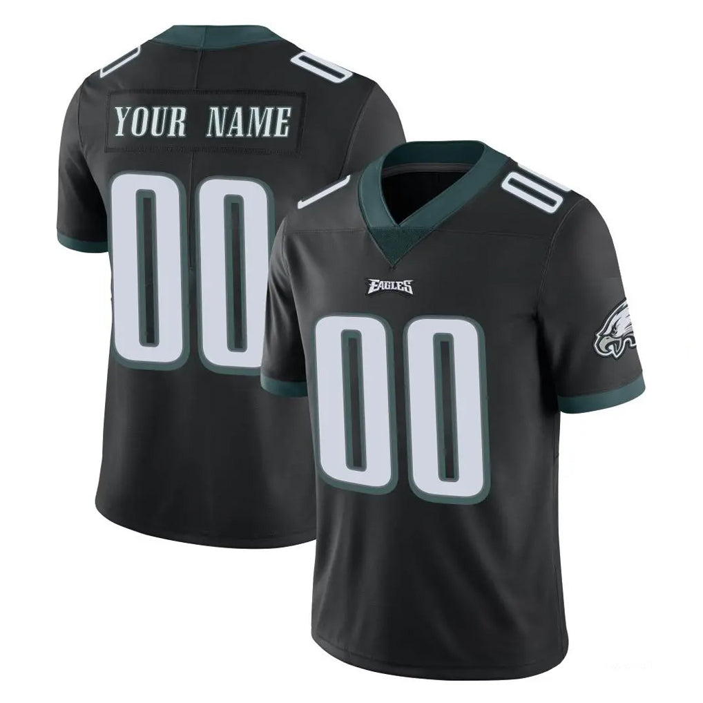 Davalo Custom P.Eagles Black Limited Vapor Untouchable Home Game Any Name & Numbers Stitched Jerseys