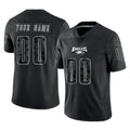 Davalo Custom P.Eagles Black Reflective Limited Home Game Any Name & Numbers Stitched Jerseys