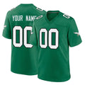 Davalo Custom P.Eagles Green Kelly Alternate Home Game Any Name & Numbers Stitched Jerseys