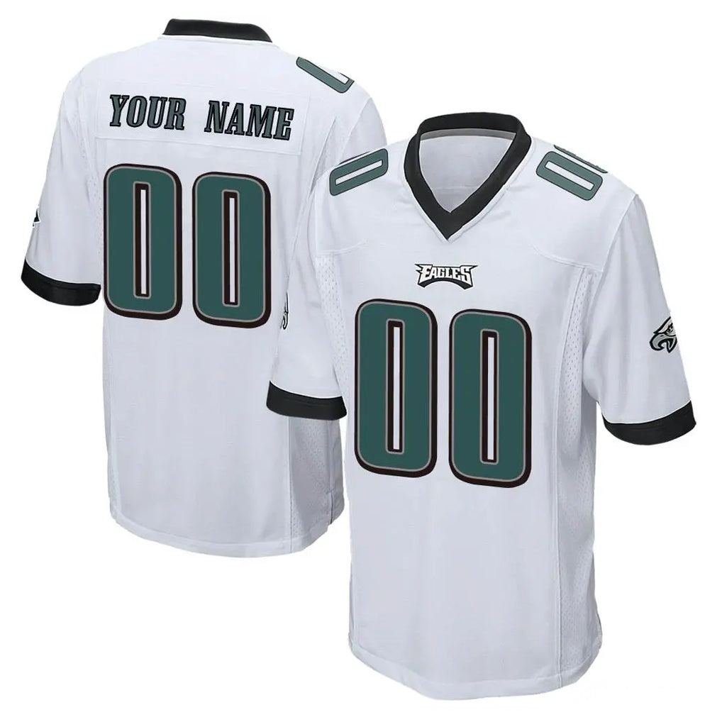 Davalo Custom P.Eagles White Home Game Any Name & Numbers Stitched Jerseys