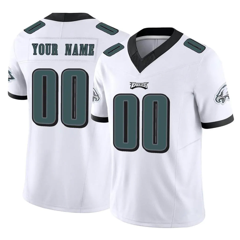 Davalo Custom P.Eagles White Limited Vapor F.U.S.E. Home Game Any Name & Numbers Stitched Jerseys
