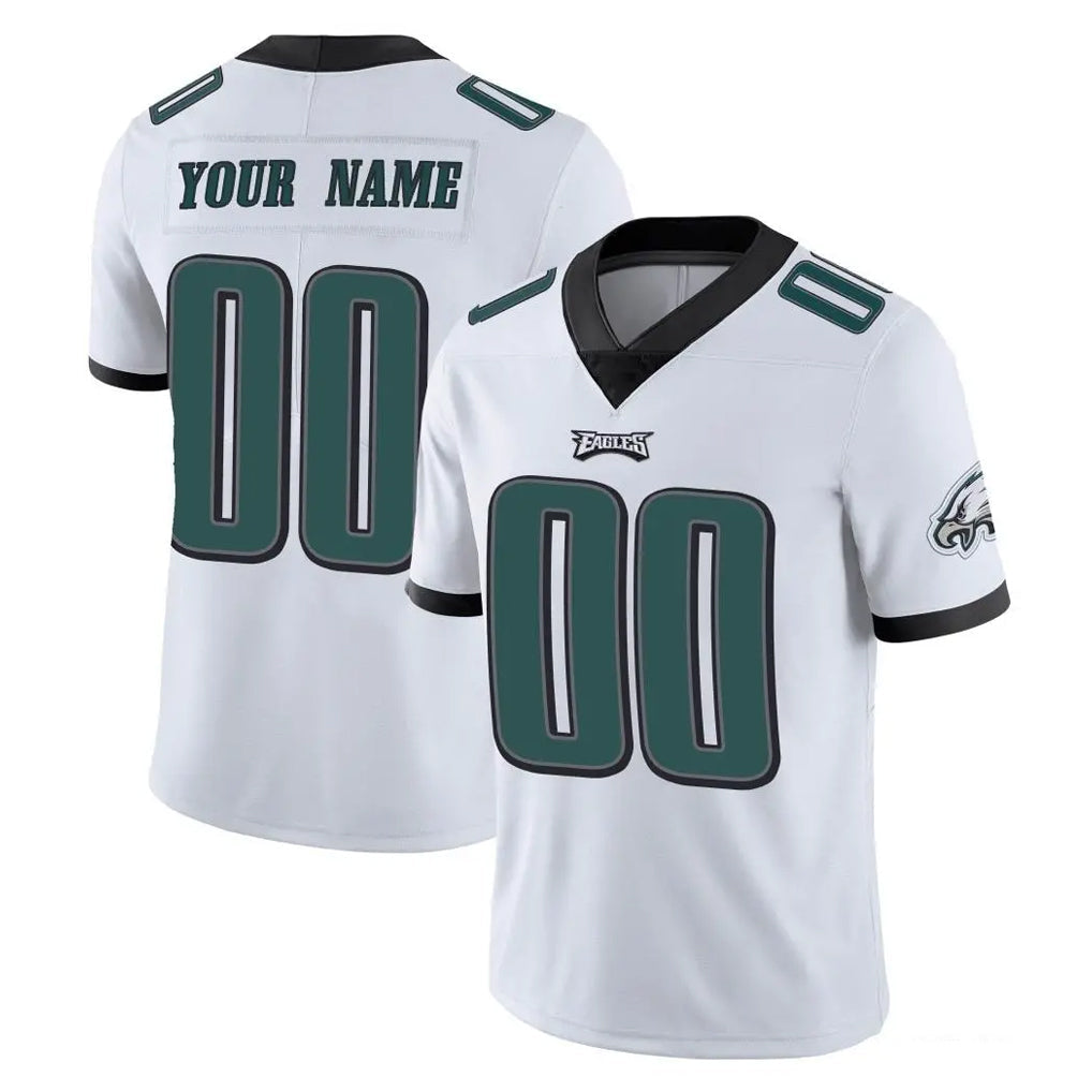 Davalo Custom P.Eagles White Limited Vapor Untouchable Home Game Any Name & Numbers Stitched Jerseys