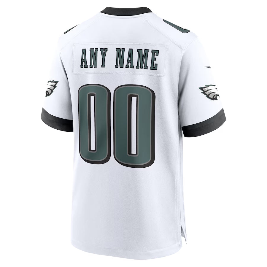 Davalo Custom P.Eagles White Stitched Home Game Stitched Jerseys