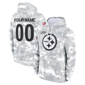Davalo Custom P.Steelers Arctic Camo Limited Salute to Service Pullover Hoodies Game Any Name & Numbers Stitched Jerseys