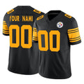 Davalo Custom P.Steelers Black Limited 2nd Alternate Vapor F.U.S.E. Home Game Any Name & Numbers Stitched Jerseys