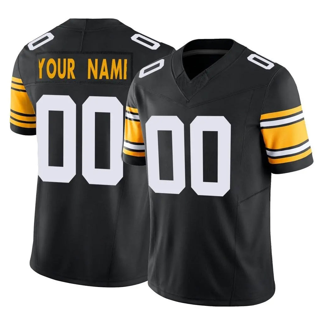 Davalo Custom P.Steelers Black Limited Alternate Vapor F.U.S.E. Home Game Any Name & Numbers Stitched Jerseys