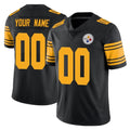 Davalo Custom P.Steelers Black Limited Color Rush Home Game Any Name & Numbers Stitched Jerseys
