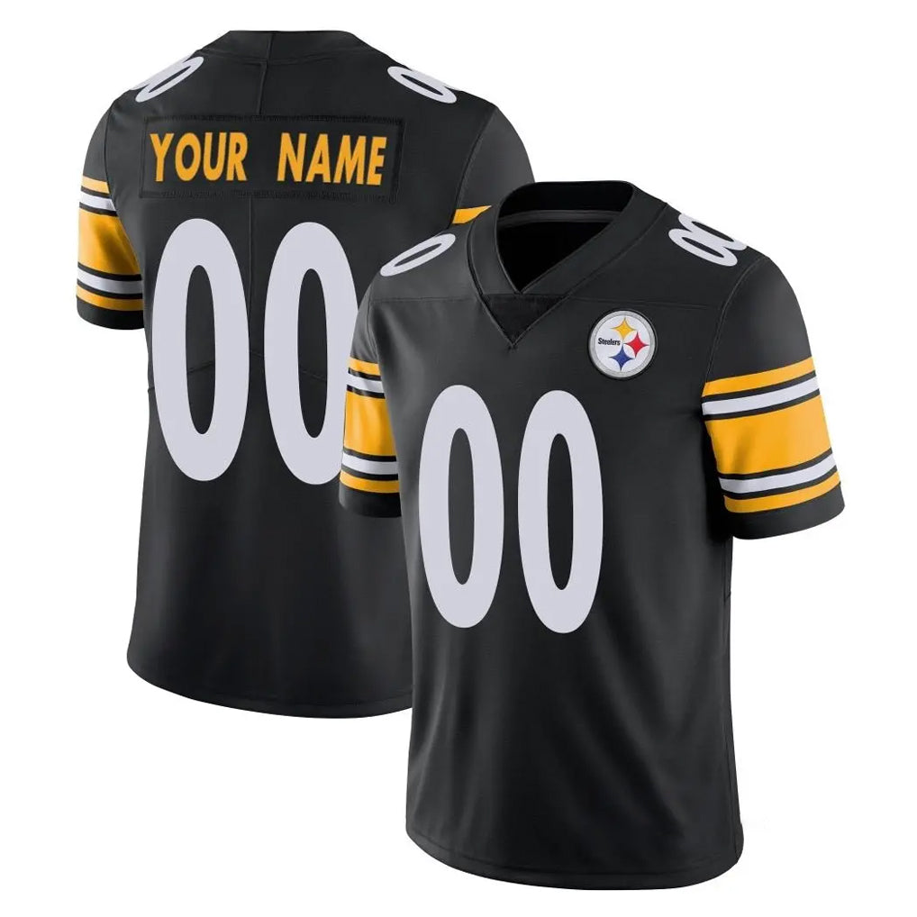 Davalo Custom P.Steelers Black Limited Vapor Untouchable Home Game Any Name & Numbers Stitched Jerseys