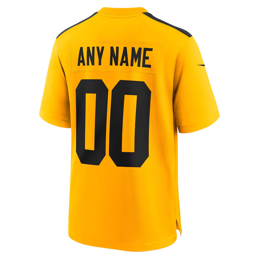 Davalo Custom P.Steelers Gold Alternate Game Stitched Jerseys