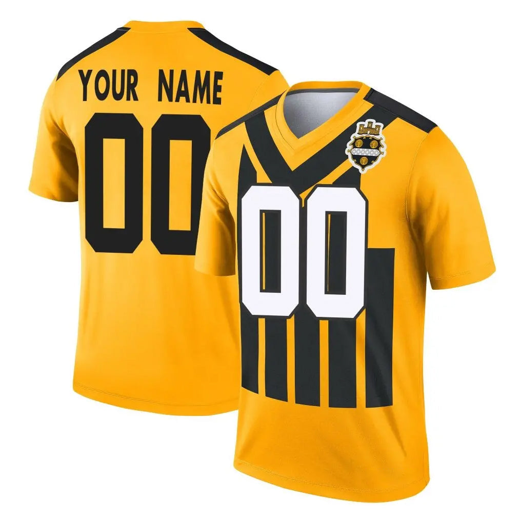 Davalo Custom P.Steelers Gold Legend Limited 1933 Throwback Performance Home Game Any Name & Numbers Stitched Jerseys