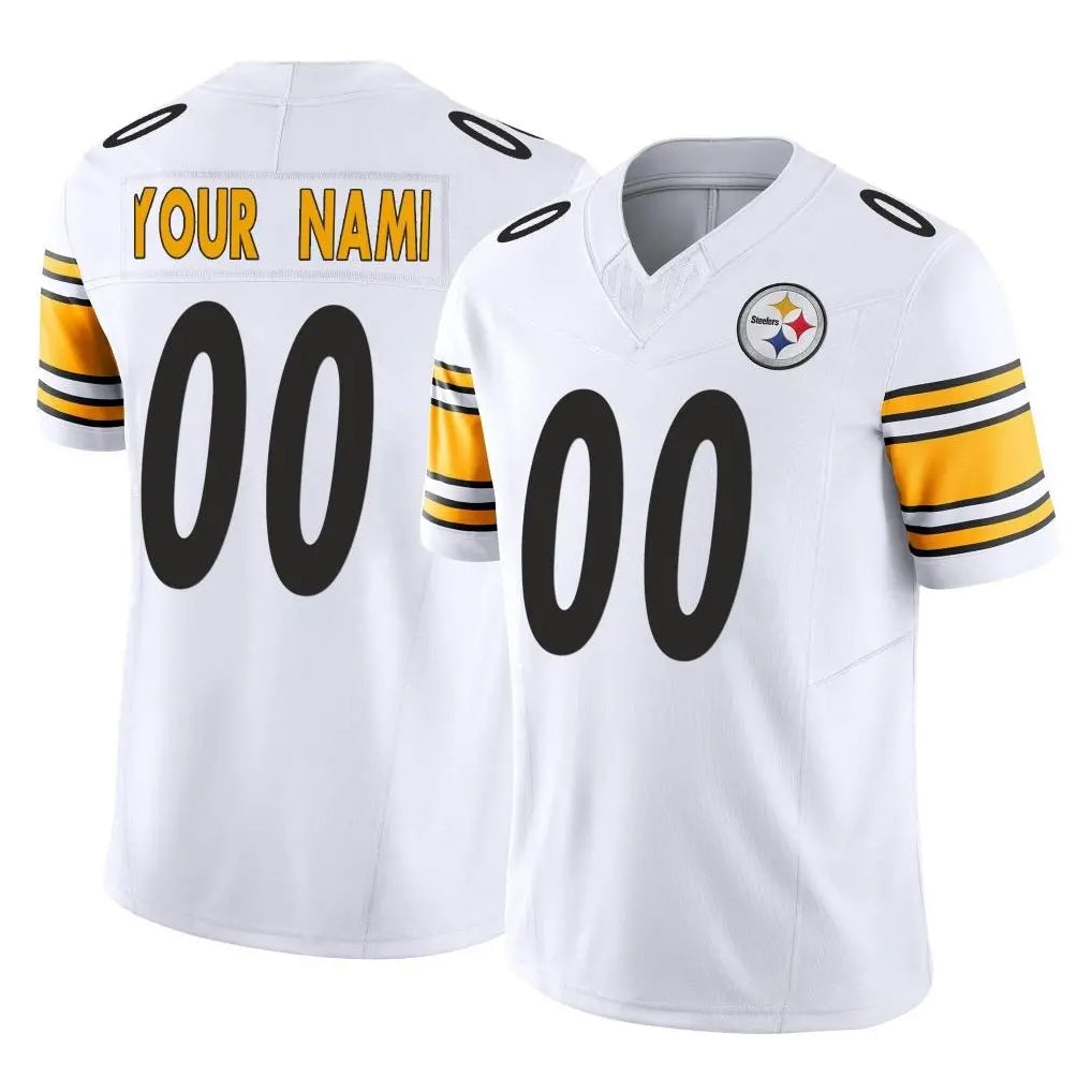 Davalo Custom P.Steelers White Limited Vapor F.U.S.E. Home Game Any Name & Numbers Stitched Jerseys