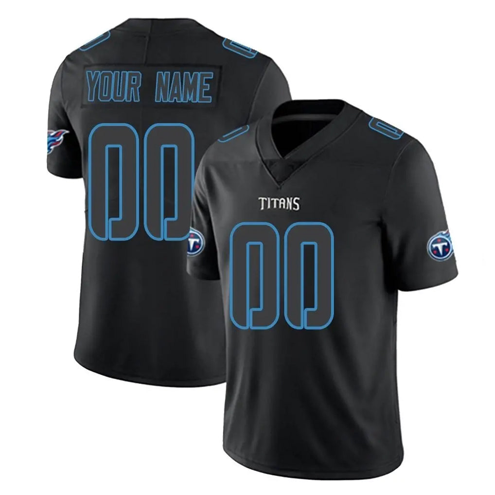Davalo Custom T.Titans Black Impact Limited Home Game Any Name & Numbers Stitched Jerseys