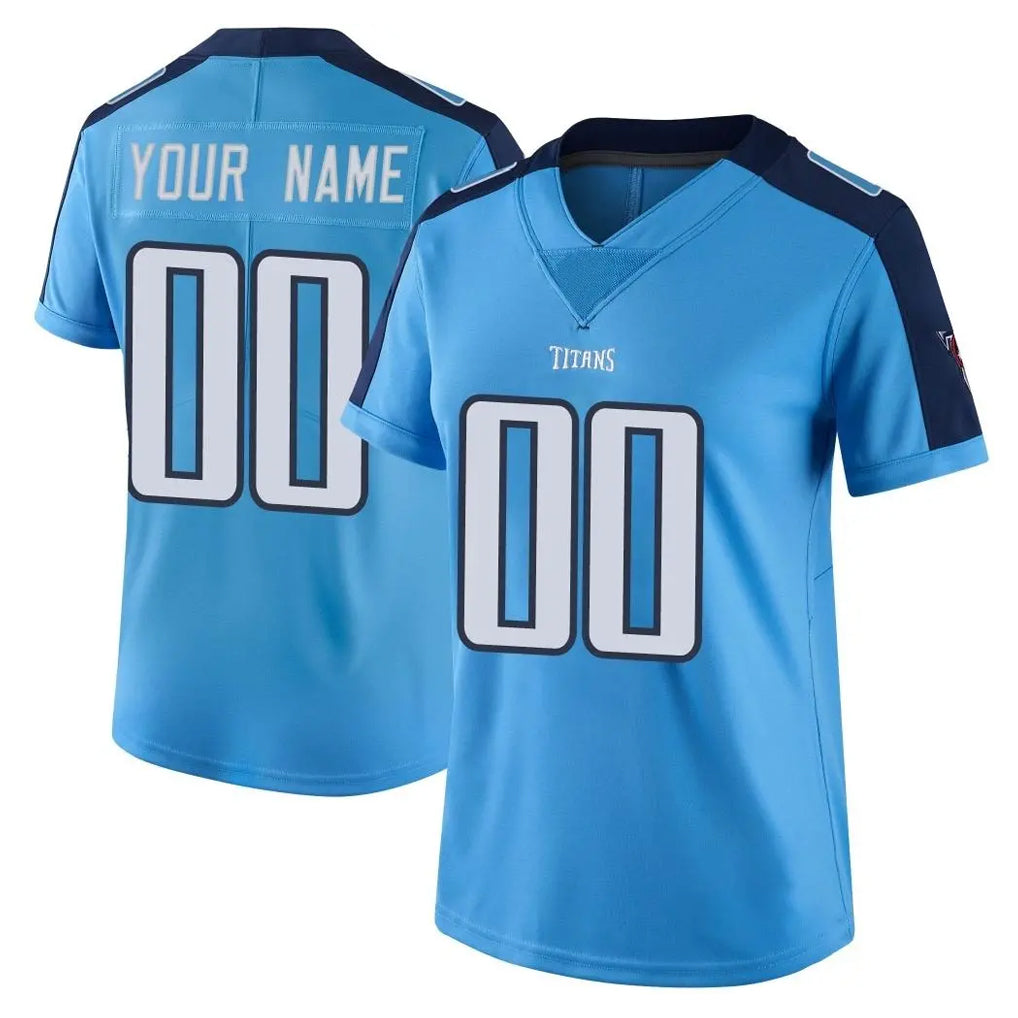 Davalo Custom T.Titans Light Blue Limited Color Rush Home Game Any Name & Numbers Stitched Jerseys