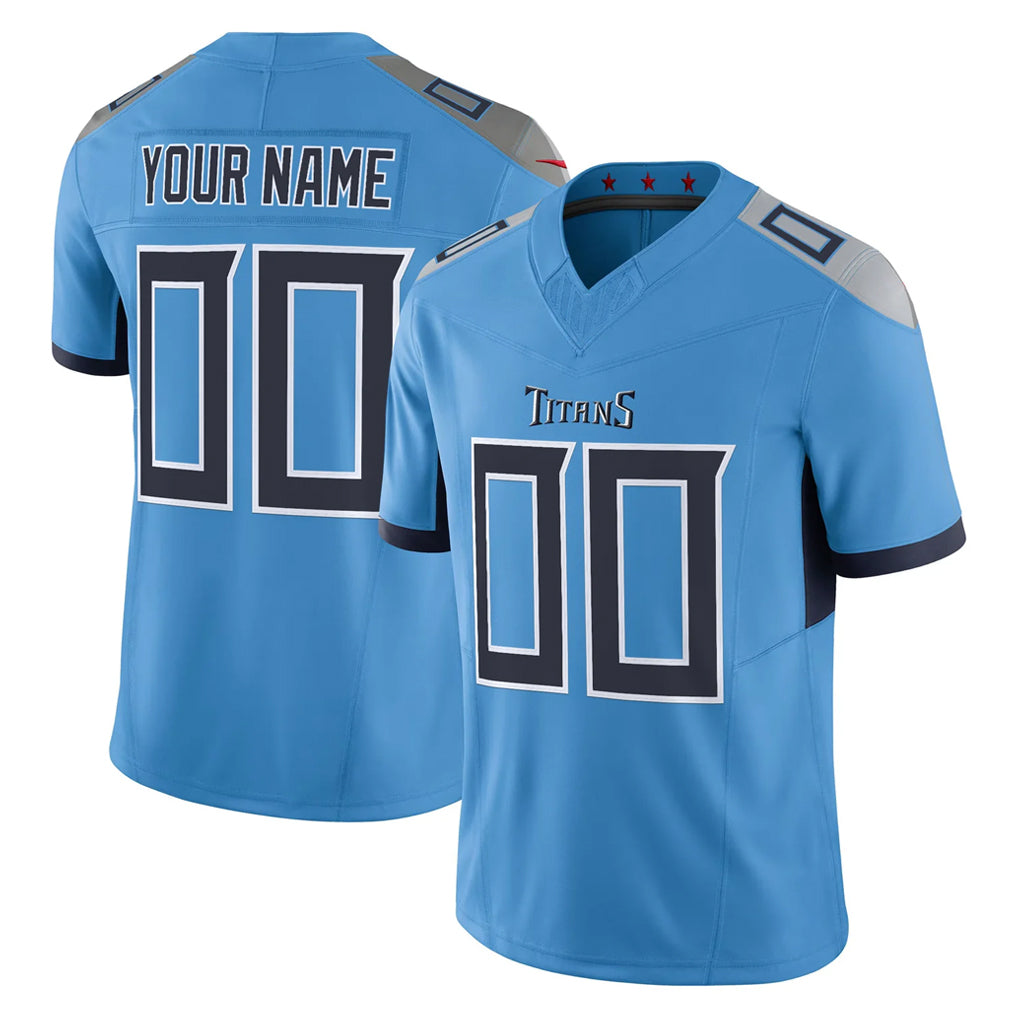 Davalo Custom T.Titans Light Blue Vapor F.U.S.E. Limited Home Game Any Name & Numbers Stitched Jerseys
