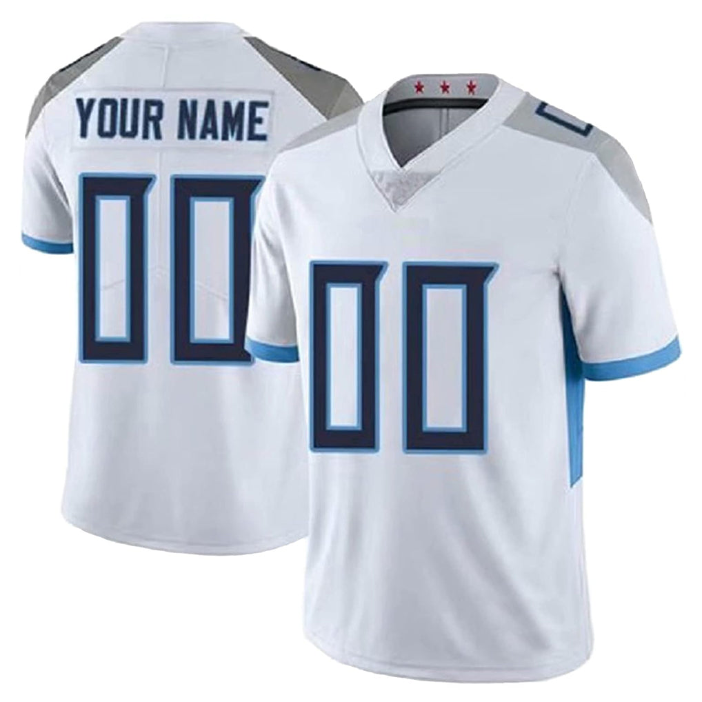 Davalo Custom T.Titans White 2025 Vapor Limited Home Game Any Name & Numbers Stitched Jerseys