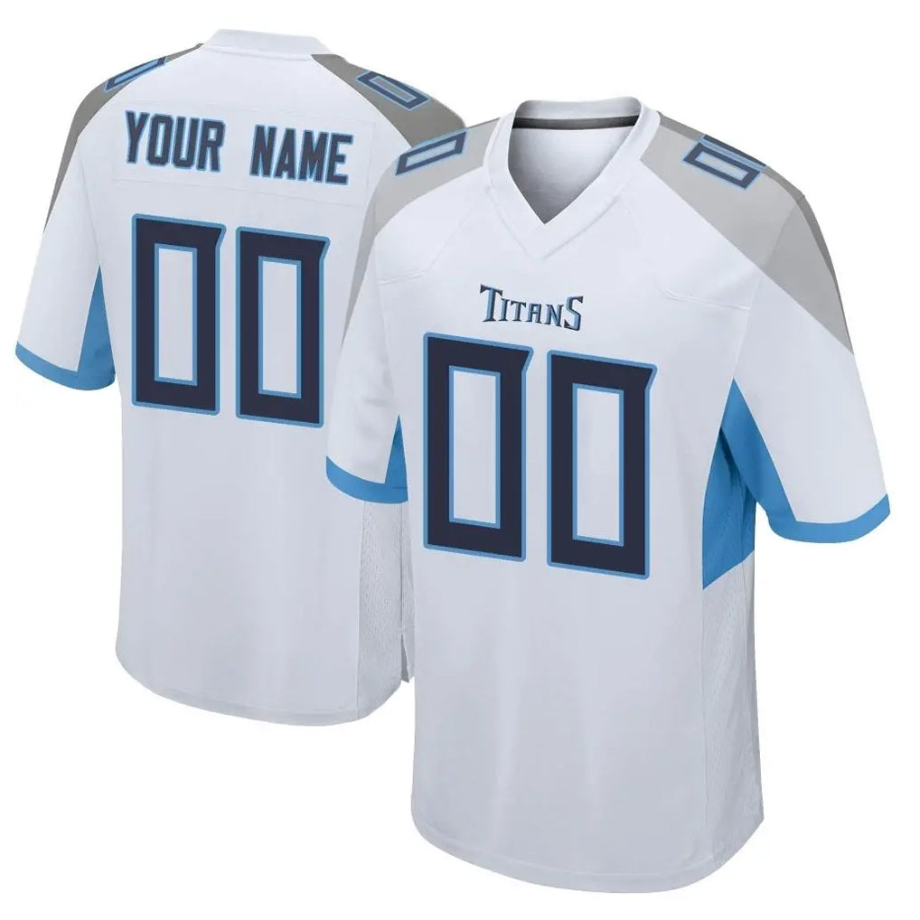 Davalo Custom T.Titans White Home Game Any Name & Numbers Stitched Jerseys