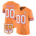Davalo Custom TB.Buccaneers 76' Orange 50th Season Vapor Limited Home Game Any Name & Numbers Stitched Jerseys