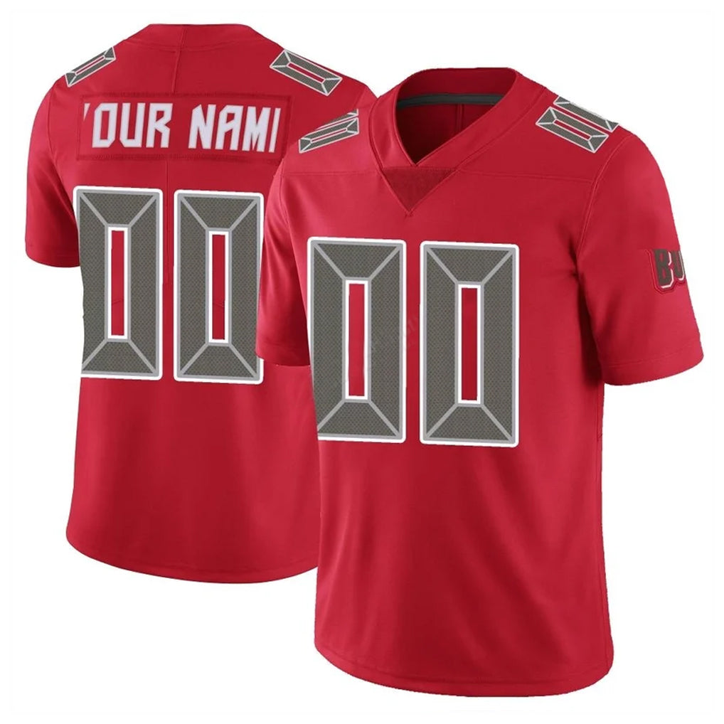 Davalo Custom TB.Buccaneers Red Limited Color Rush Home Game Any Name & Numbers Stitched Jerseys