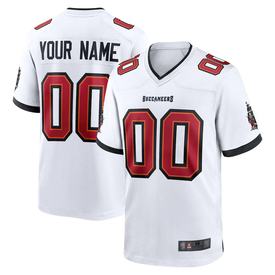 Davalo Custom TB.Buccaneers White Replica Game Stitched Jerseys