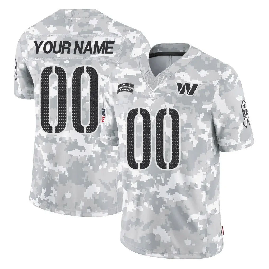 Davalo Custom W.Commanders Arctic Camo Limited Salute To Service Home Game Any Name & Numbers Stitched Jerseys