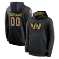 Davalo Custom W.Commanders Black Salute to Service Performance Pullover Hoodies Home Game Any Name & Numbers Stitched Jerseys