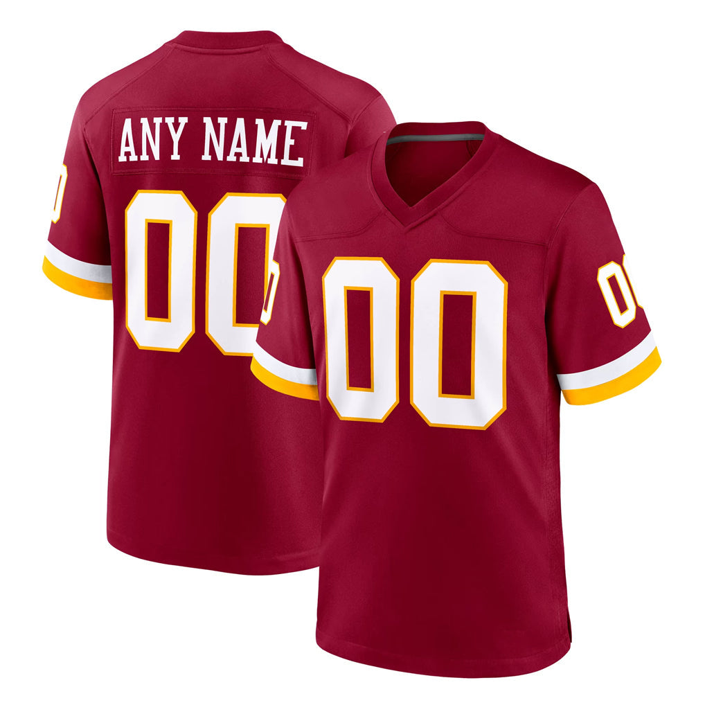 Davalo Custom W.Commanders Burgundy Game Home Any Name & Numbers Stitched Jerseys