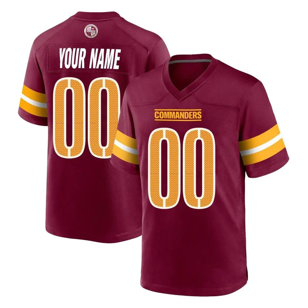 Davalo Custom W.Commanders Burgundy Home Game Any Name & Numbers Stitched Jerseys