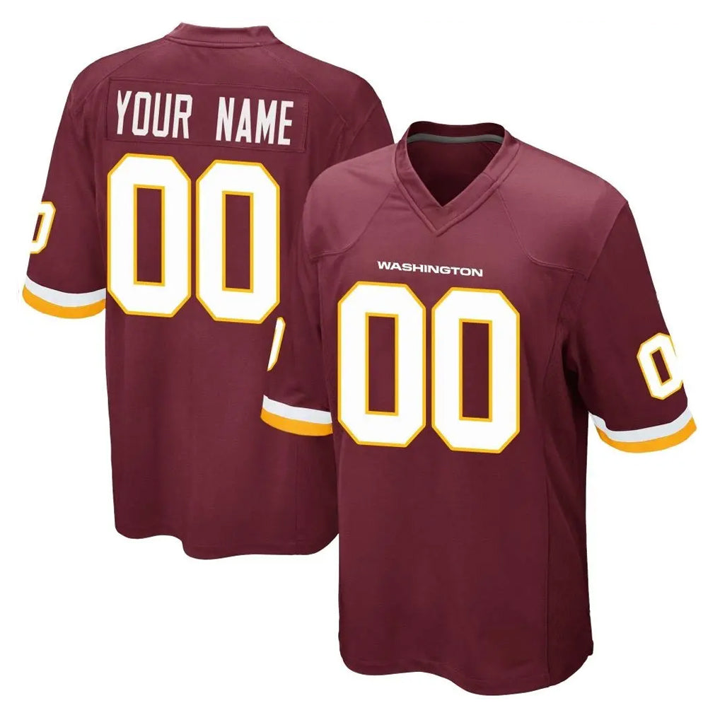 Davalo Custom W.Commanders Burgundy Team Color Home Game Any Name & Numbers Stitched Jerseys