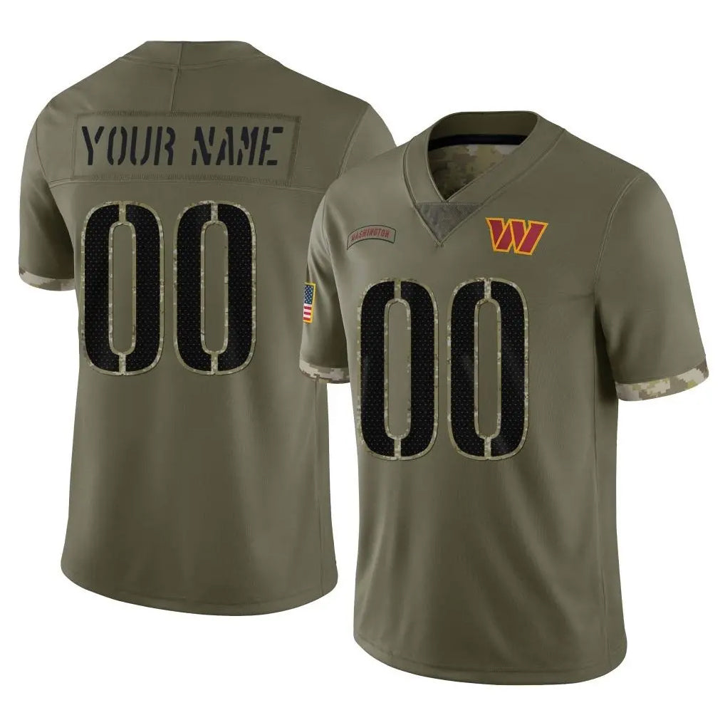 Davalo Custom W.Commanders Olive Salute To Service Limited Home Game Any Name & Numbers Stitched Jerseys