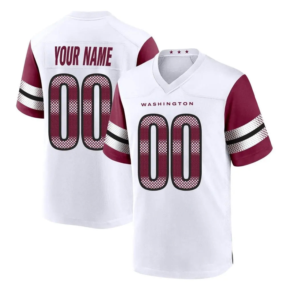 Davalo Custom W.Commanders White Game Home Any Name & Numbers Stitched Jerseys