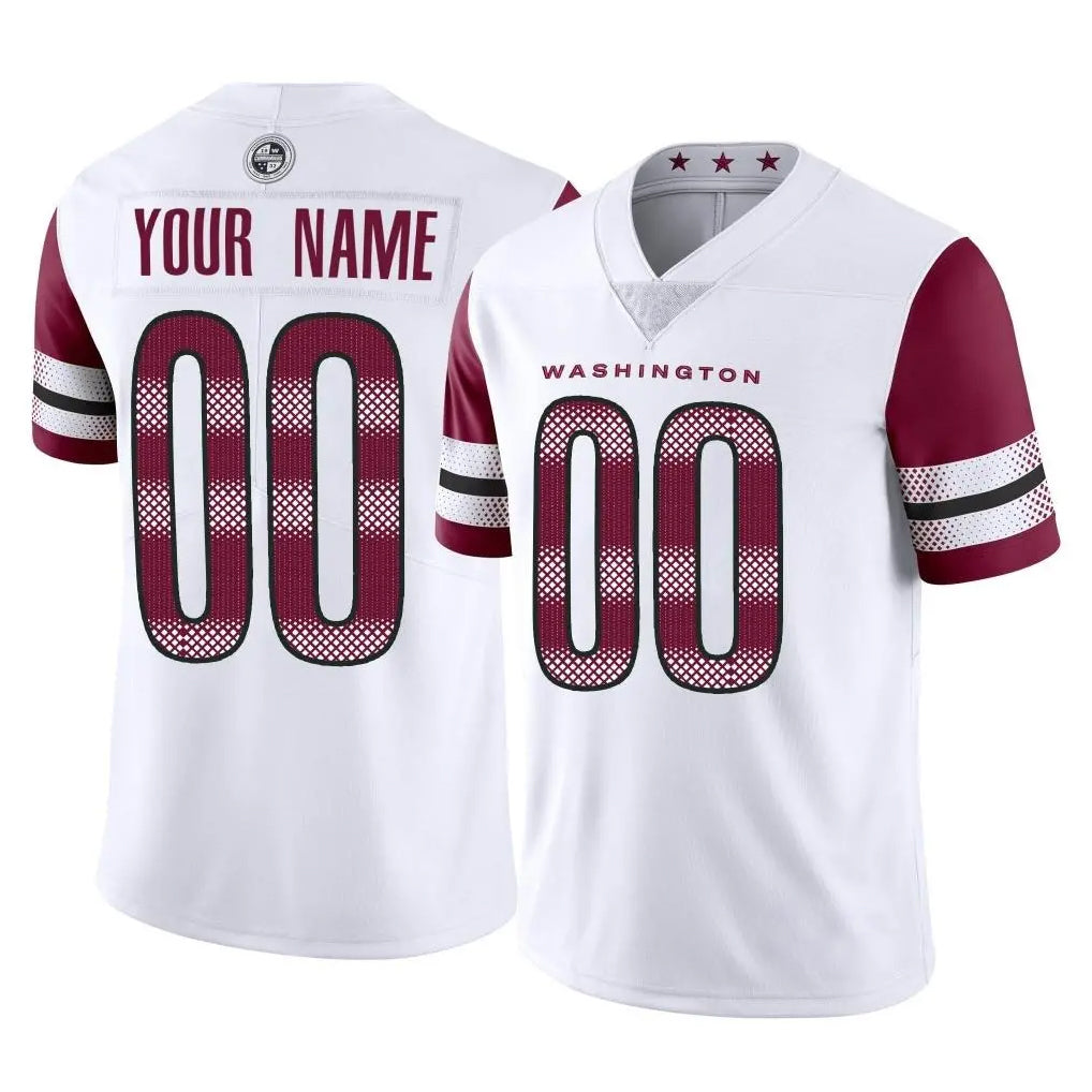 Davalo Custom W.Commanders White Limited Vapor Home Game Any Name & Numbers Stitched Jerseys
