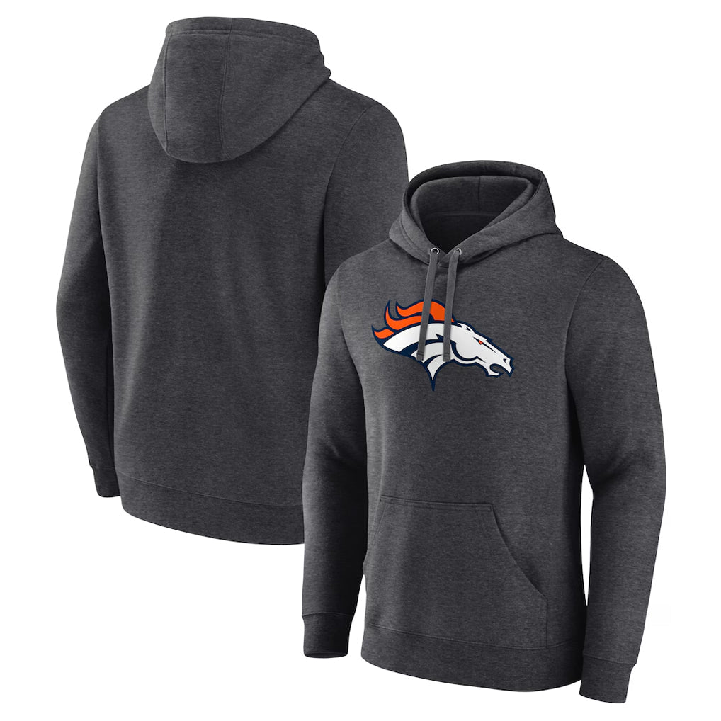Davalo D.Broncos Ash One Color Pullover Hoodie Limited Blank Player Stitched Jerseys