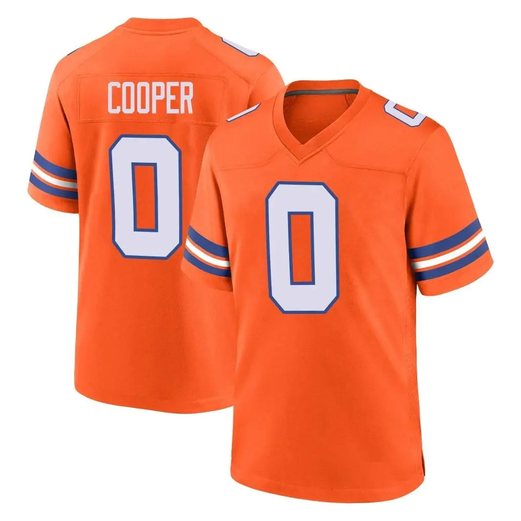 Davalo D.Broncos #0 Jonathon Cooper Player Orange Alternate Collection Throwback Game Stitched Jerseys