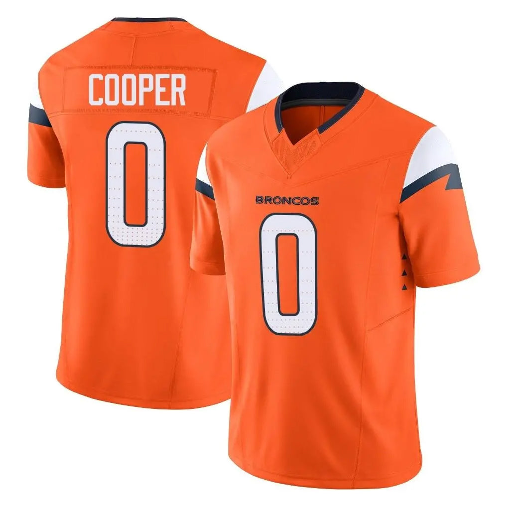Davalo D.Broncos #0 Jonathon Cooper Player Orange Vapor F.U.S.E. Limited Home Game Stitched Jerseys