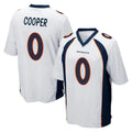 Davalo D.Broncos #0 Jonathon Cooper Player White Game Stitched Jerseys