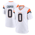 Davalo D.Broncos #0 Jonathon Cooper Player White Home Game Stitched Jerseys