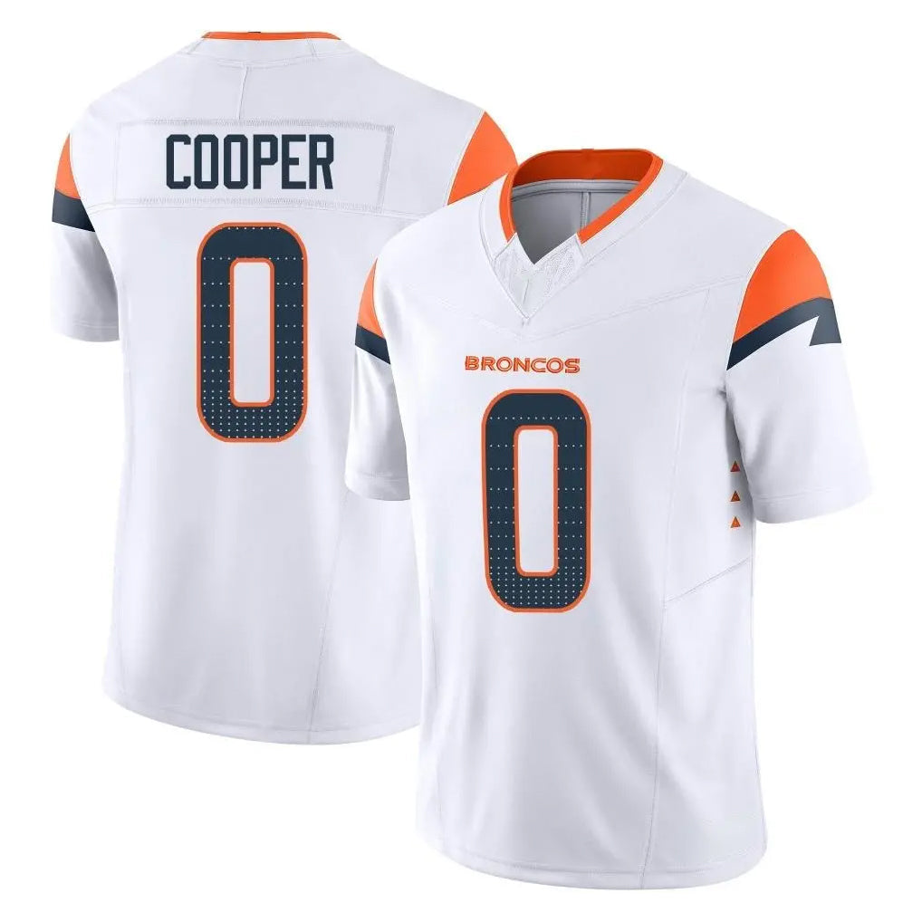 Davalo D.Broncos #0 Jonathon Cooper Player White Limited Vapor F.U.S.E. Home Game Stitched Jerseys