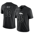 Davalo D.Broncos #10 Bo Nix Player Black RFLCTV Limited  Jerseys