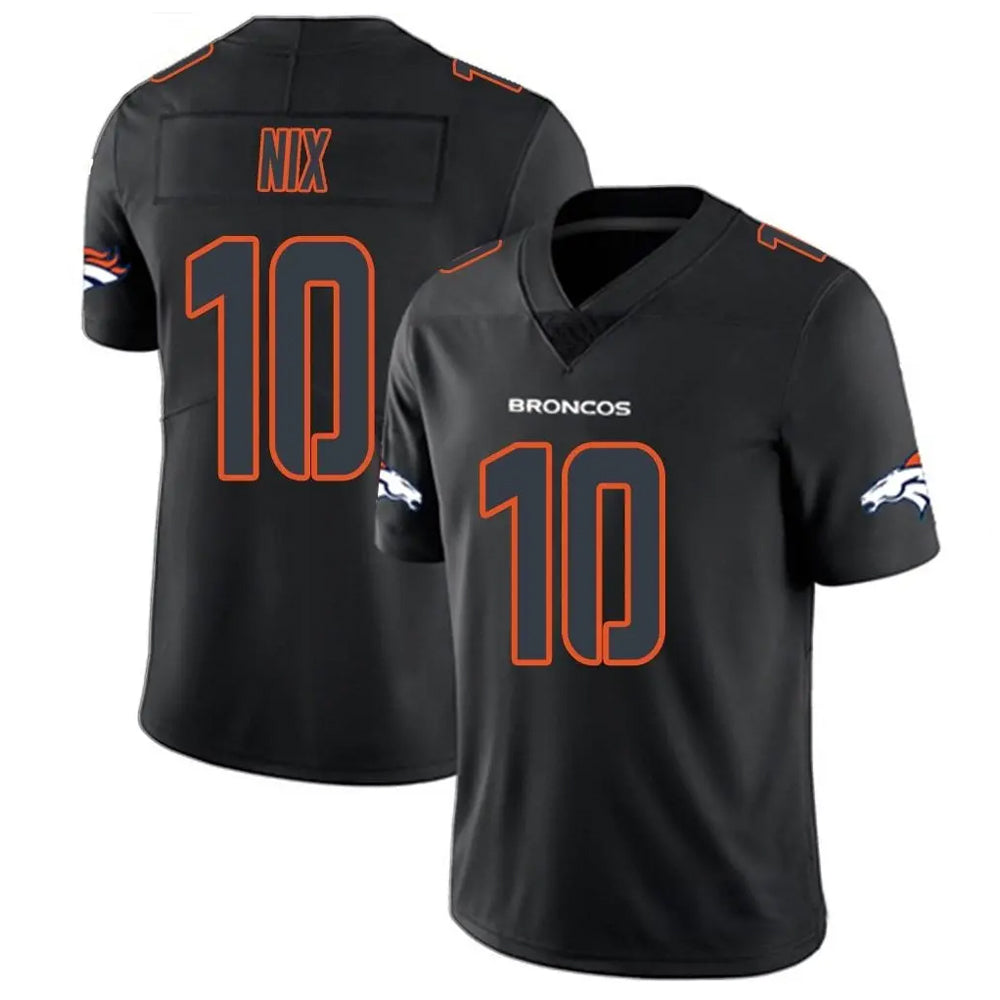 Davalo D.Broncos #10 Bo Nix Player Limited Black Impact Jerseys