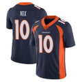 Davalo D.Broncos #10 Bo Nix Player Navy Vapor Untouchable Limited Game Stitched Jerseys