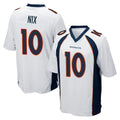 Davalo D.Broncos #10 Bo Nix Player White Game Stitched Jerseys