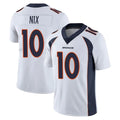 Davalo D.Broncos #10 Bo Nix Player White Vapor Untouchable Limited Home Game Stitched Jerseys