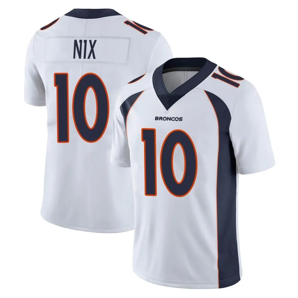 Davalo D.Broncos #10 Bo Nix Player White Vapor Untouchable Limited Home Game Stitched Jerseys